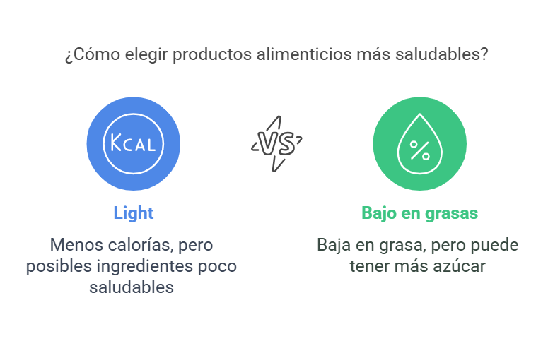 ¿Cómo elegir productos más saludables, light o bajo en grasas?